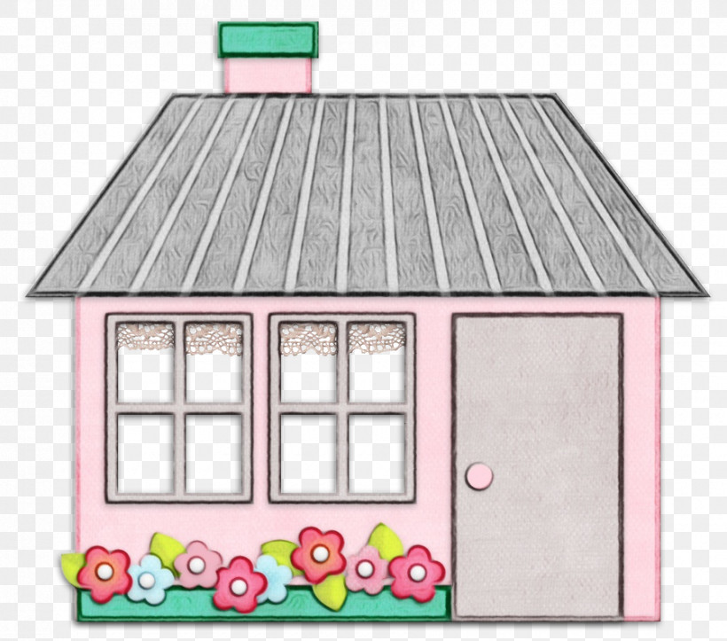 Shed Roof House Building Home, PNG, 900x794px, Watercolor, Building, Cottage, Home, House Download Free