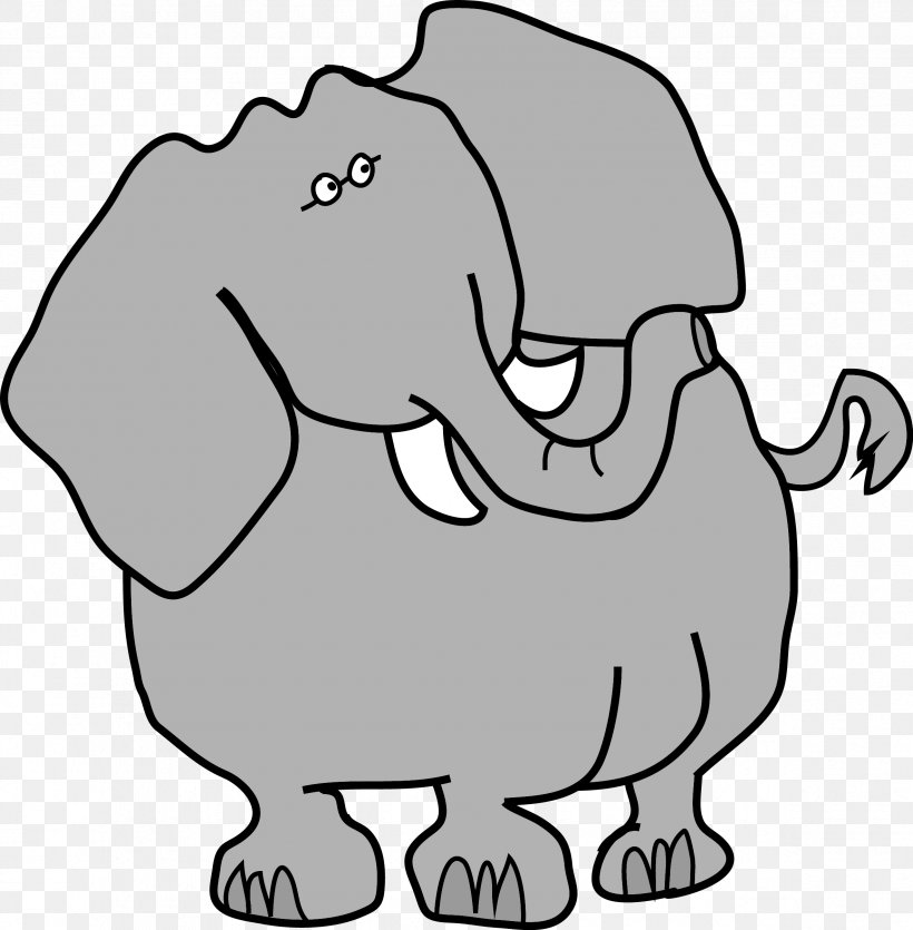 African Elephant Hippopotamus Puppy Rhinoceros Clip Art, PNG, 2365x2409px, African Elephant, Area, Artwork, Black And White, Carnivoran Download Free