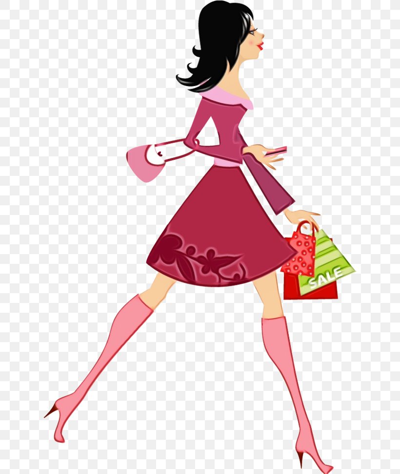 Shopping Cartoon Woman Image Girl, PNG, 650x970px, Shopping, Art, Bag, Cartoon, Costume Download Free