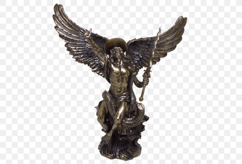 St. Michael Vanquishing Satan Gabriel Statue Sculpture, PNG, 555x555px, Michael, Angel, Archangel, Barachiel, Brass Download Free