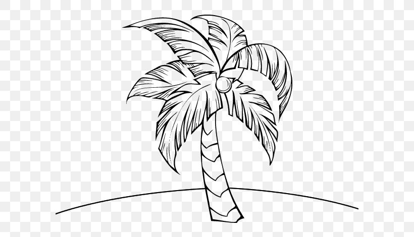 Coconut Tree Drawing, PNG, 600x470px, Coloring Book, Architecture, Arecales, Blackandwhite, Book Download Free