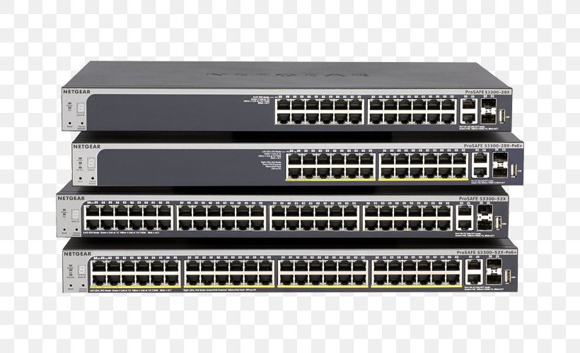 Computer Network Network Switch Gigabit Ethernet Stackable Switch Netgear, PNG, 667x500px, 10 Gigabit Ethernet, Computer Network, Computer Servers, Electronic Component, Electronic Device Download Free