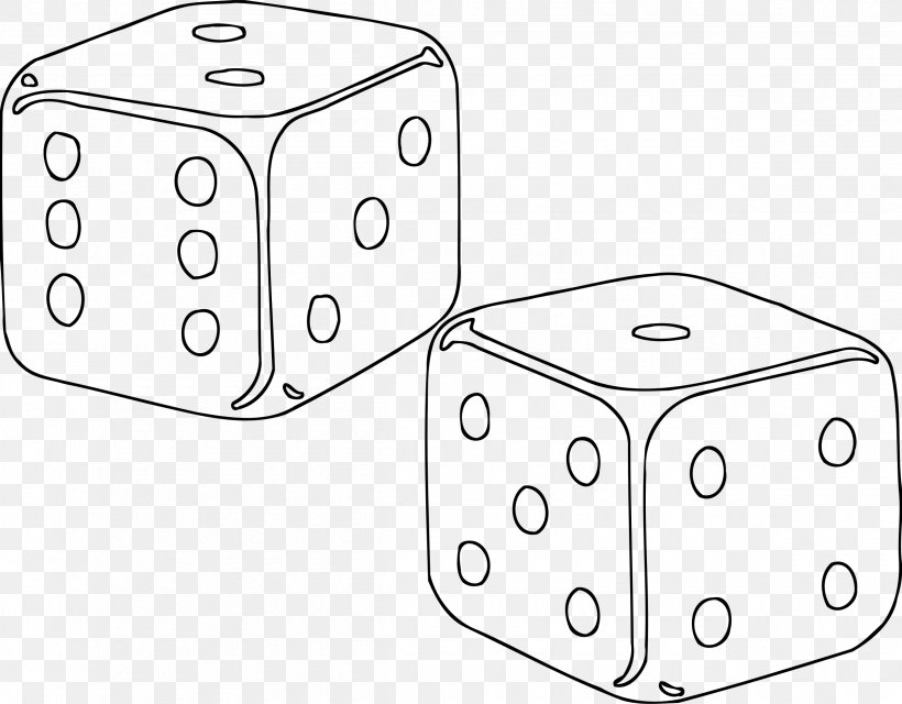 Dice Clip Art, PNG, 2400x1874px, Dice, Area, Black And White, Dice Game, Drawing Download Free