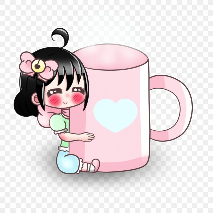 Mug Coffee Cup Table-glass, PNG, 1000x1000px, Mug, Animal, Cartoon, Character, Coffee Cup Download Free