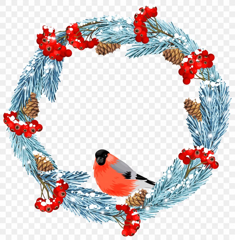Bird Wreath Winter Clip Art, PNG, 6295x6443px, Bird, Christmas, Christmas Decoration, Christmas Ornament, Decor Download Free