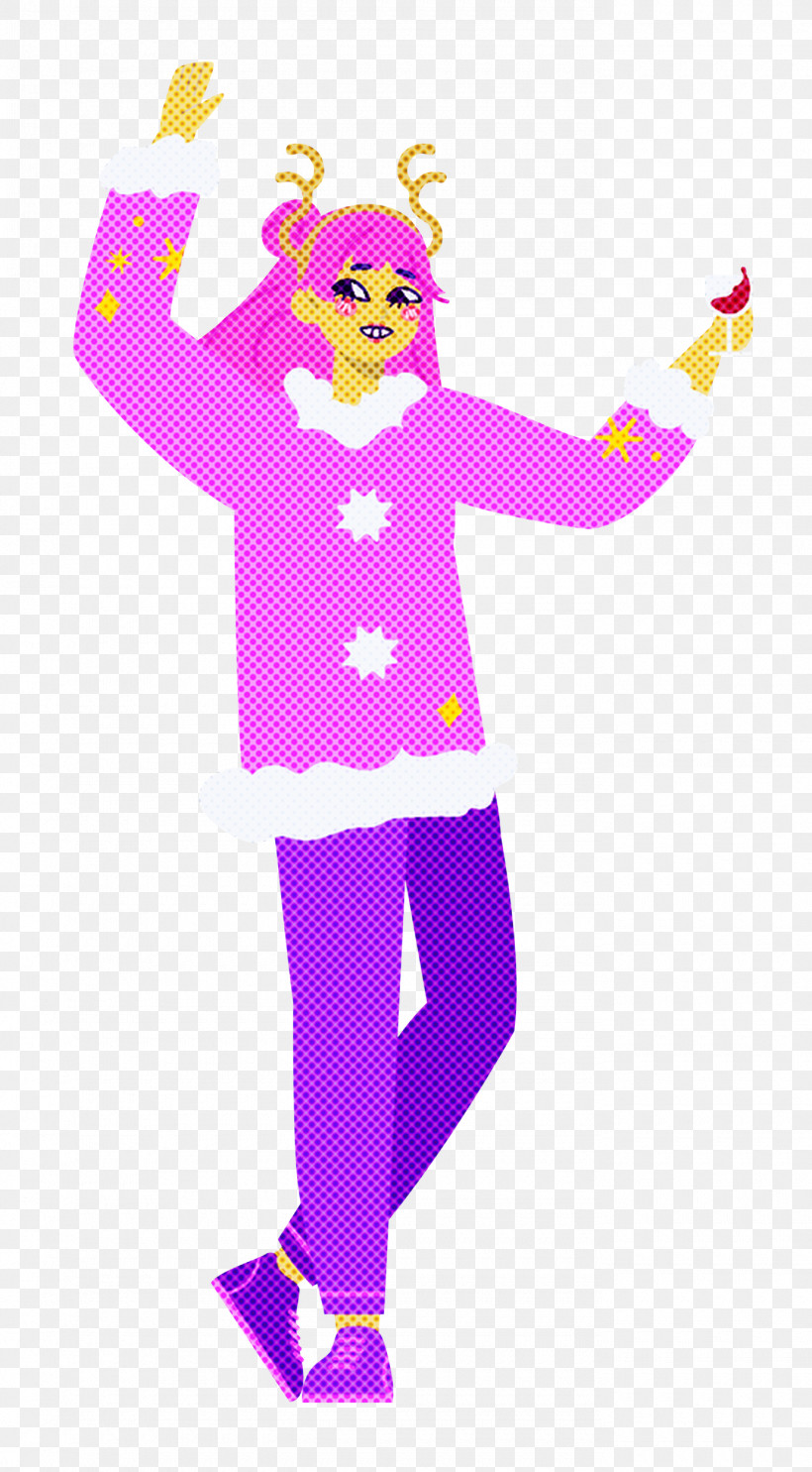 Celebrating Christmas Party, PNG, 1380x2500px, Celebrating, Cartoon, Christmas, Costume, Happiness Download Free