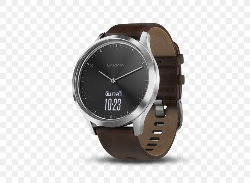 Garmin Ltd. Garmin Vívomove HR Smartwatch Silver Garmin Forerunner 235, PNG, 600x600px, Garmin Ltd, Activity Tracker, Brand, Brown, Garmin Forerunner Download Free