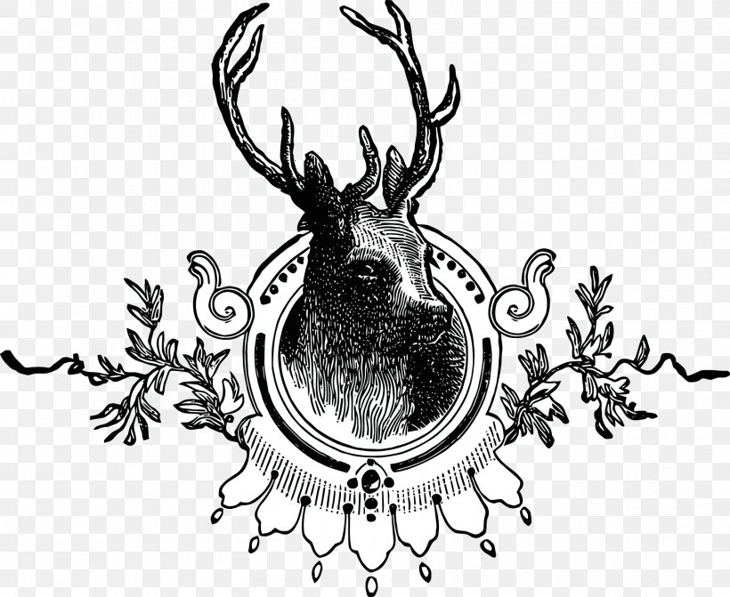 Reindeer Boralia, PNG, 1788x1464px, Reindeer, Antique, Antler, Art, Black And White Download Free