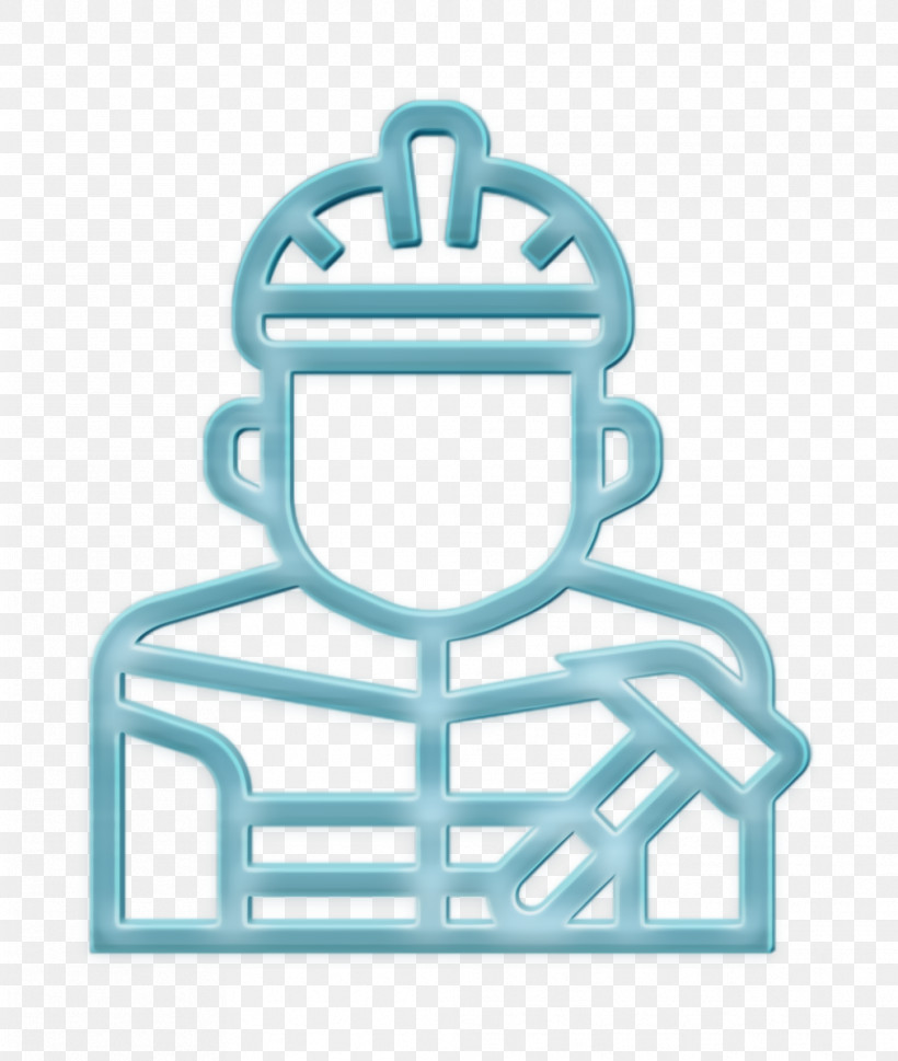 Jobs And Occupations Icon Builder Icon, PNG, 1012x1196px, Jobs And Occupations Icon, Builder Icon, Line, Turquoise Download Free
