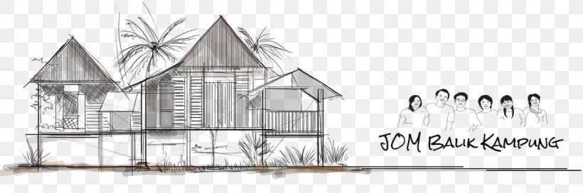 Malay Houses Kampong Log Cabin Sketch, PNG, 1190x396px, Malay Houses, Architecture, Area, Art, Artwork Download Free