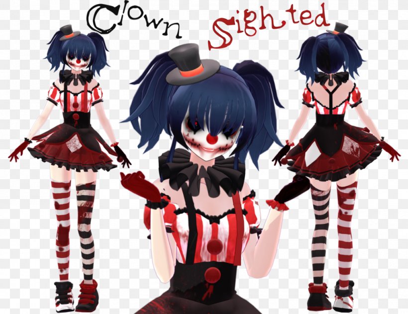 MikuMikuDance Evil Clown Download Hatsune Miku, PNG, 1018x784px, Watercolor, Cartoon, Flower, Frame, Heart Download Free