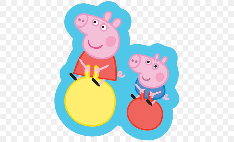 Balloon George Pig Party Birthday Child, PNG, 500x500px, Balloon, Animal Figure, Animated Film, Area, Baby Toys Download Free