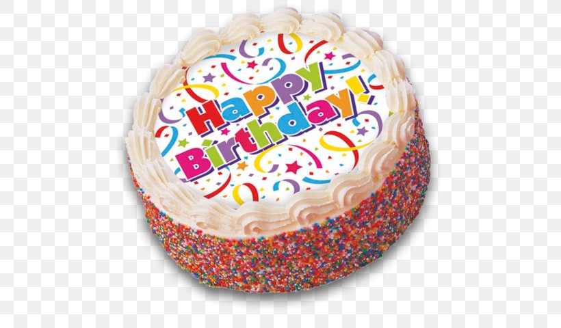 Birthday Cake Happy Birthday To You Party Ice Cream Cake, PNG, 480x480px, Birthday Cake, Baked Goods, Baking, Birthday, Buttercream Download Free