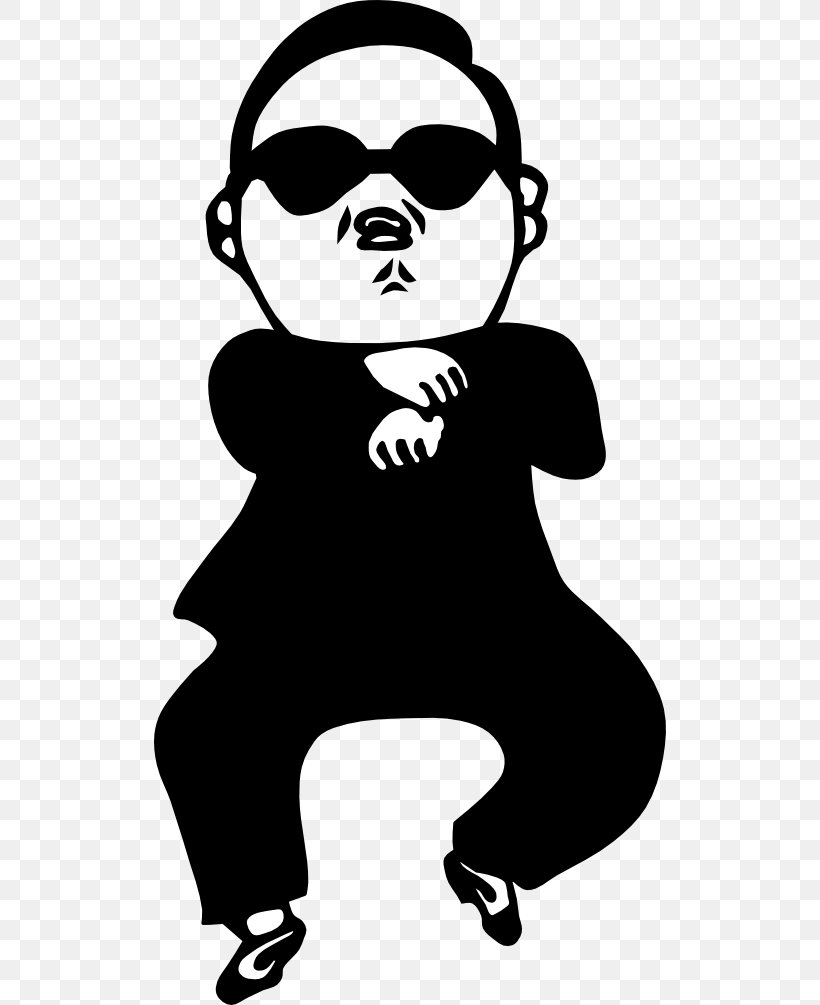 Gangnam Style Bumper Sticker Decal Clip Art, PNG, 512x1005px, Gangnam Style, Art, Artwork, Black, Black And White Download Free