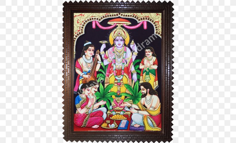 Thanjavur Painting Satyanarayan Puja Art, PNG, 500x500px, Thanjavur, Art, Blog, Digital Media, Hinduism Download Free