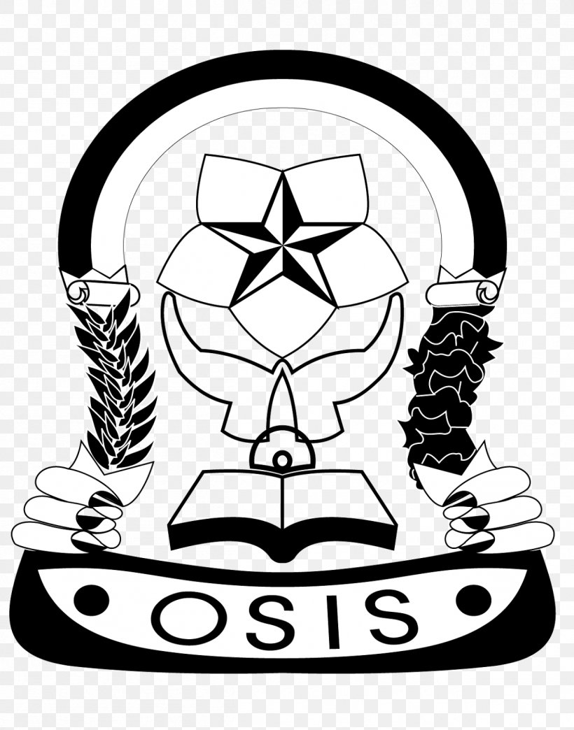 Logo Organisasi Siswa Intra Sekolah Black And White, PNG, 1256x1600px, Logo, Artwork, Black And White, Coreldraw, Headgear Download Free