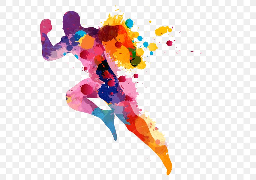 Servei Esports UdG Running Surat Watercolor Painting, PNG, 596x579px, 2018, Sport, Art, Organism, Running Download Free