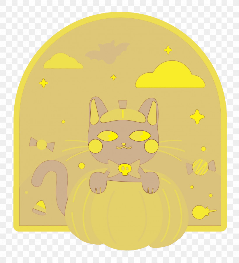 Cat Cat-like Snout Yellow Cartoon, PNG, 2274x2500px, Spooky Halloween, Biology, Cartoon, Cat, Catlike Download Free