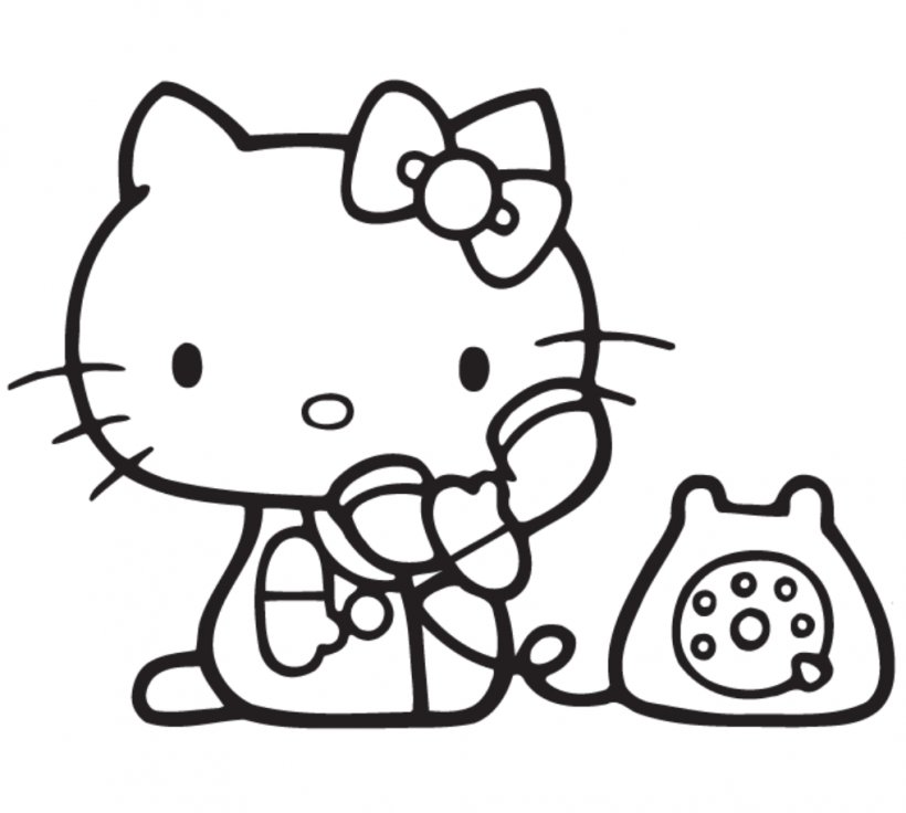 Hello Kitty Coloring Book Kids Coloring Clip Art, PNG, 1018x914px,  Watercolor, Cartoon, Flower, Frame, Heart Download