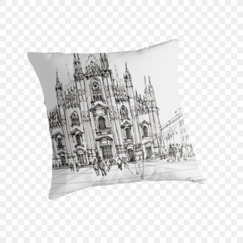 Milan Cathedral Stefano Alderighi E Meghan Margaret White Throw Pillows Cushion Samsung Galaxy S5, PNG, 875x875px, Milan Cathedral, Black And White, Cushion, Freemasonry, House Download Free