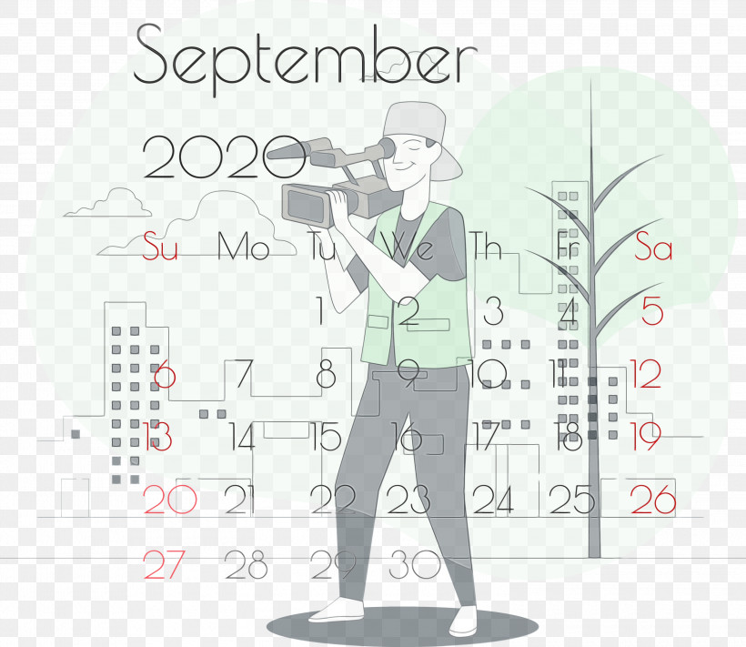 Camera Operator Videography Camera Movie Camera Broadcasting, PNG, 3000x2602px, September 2020 Printable Calendar, Broadcasting, Camera, Camera Operator, Movie Camera Download Free