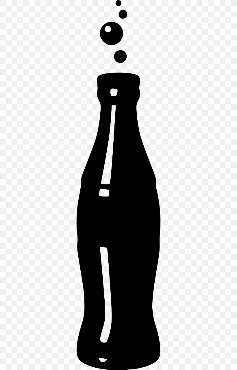 Fizzy Drinks Coca-Cola Bottle Clip Art, PNG, 640x1280px, Fizzy Drinks, Beverage Can, Black And White, Bottle, Bouteille De Cocacola Download Free