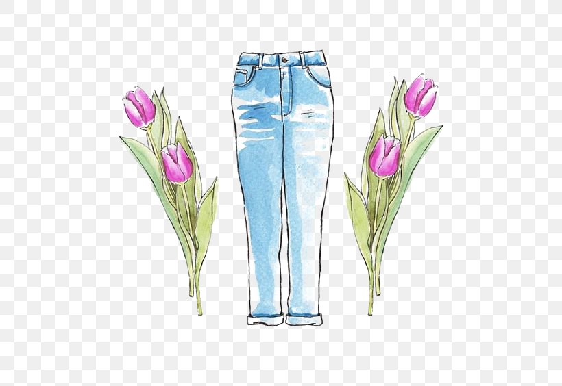 Jeans Trousers Drawing, PNG, 564x564px, Jeans, Button, Designer, Drawing, Flower Download Free