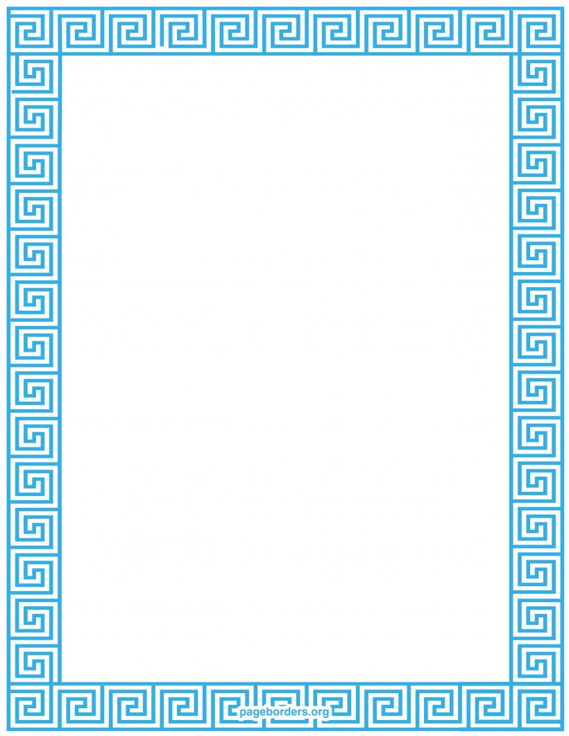 Meander Ancient Greece Greek Clip Art, PNG, 2550x3300px, Meander, Ancient Greece, Area, Blue, Border Download Free
