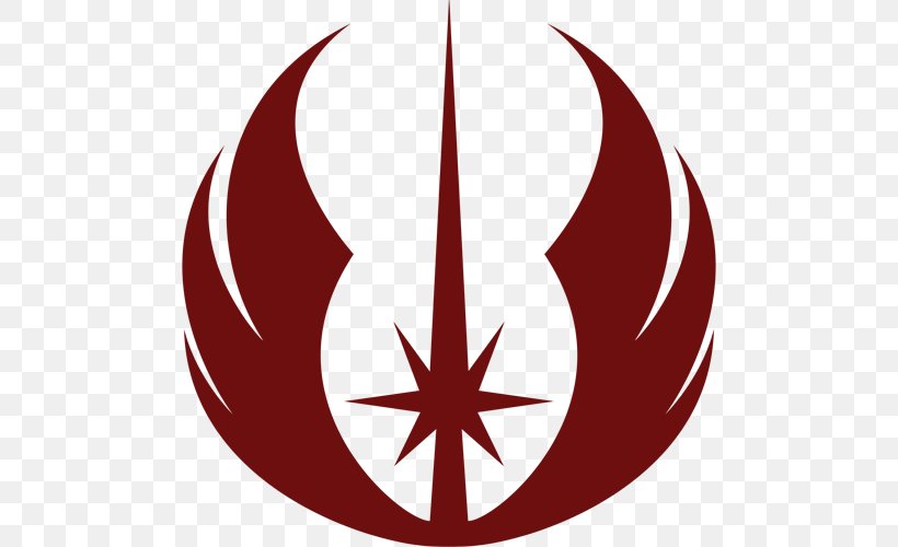 Star Wars Jedi Anakin Skywalker Rebel Alliance Logo, PNG, 500x500px, Star Wars, Anakin Skywalker, Decal, Jedi, Leaf Download Free