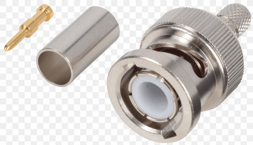 BNC Connector RG-58 Ohm Crimp Electrical Connector, PNG, 1560x899px, Bnc Connector, Coaxial, Crimp, Electrical Connector, Hardware Download Free