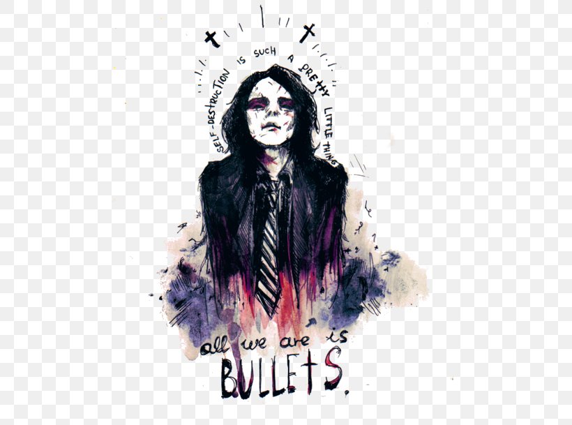My Chemical Romance Demolition Lovers The Black Parade I Brought You My Bullets, You Brought Me Your Love Danger Days: The True Lives Of The Fabulous Killjoys, PNG, 500x609px, Watercolor, Cartoon, Flower, Frame, Heart Download Free