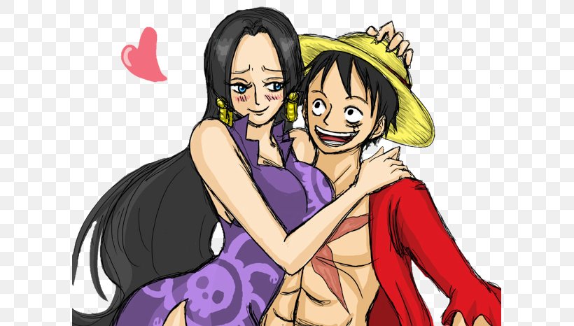 Monkey D. Luffy Boa Hancock Nami One Piece, PNG, 613x466px, Watercolor, Cartoon, Flower, Frame, Heart Download Free