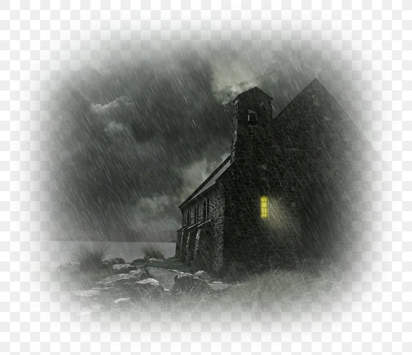 Darkness Haunted House, PNG, 800x706px, Halloween, Black And White, Fog, Ghost, Haunted House Download Free