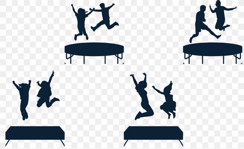 Jumping Silhouette Trampoline, PNG, 3434x2104px, Trampoline, Chair, Designer, Furniture, Games Download Free