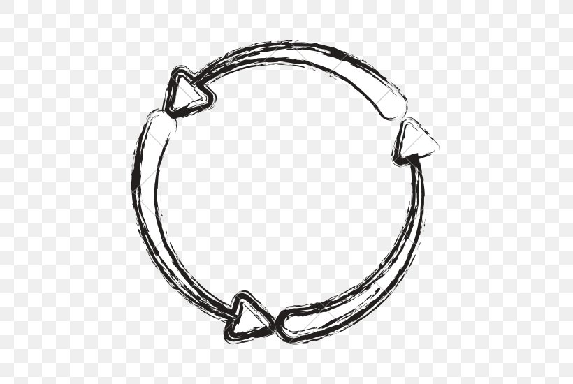 Arrow Circle Symbol, PNG, 550x550px, Symbol, Black And White, Body Jewelry, Bracelet, Chain Download Free