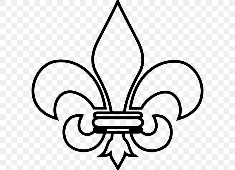 Fleur-de-lis Scouting Clip Art, PNG, 600x596px, Fleurdelis, Area, Black And White, Cub Scout, Decal Download Free