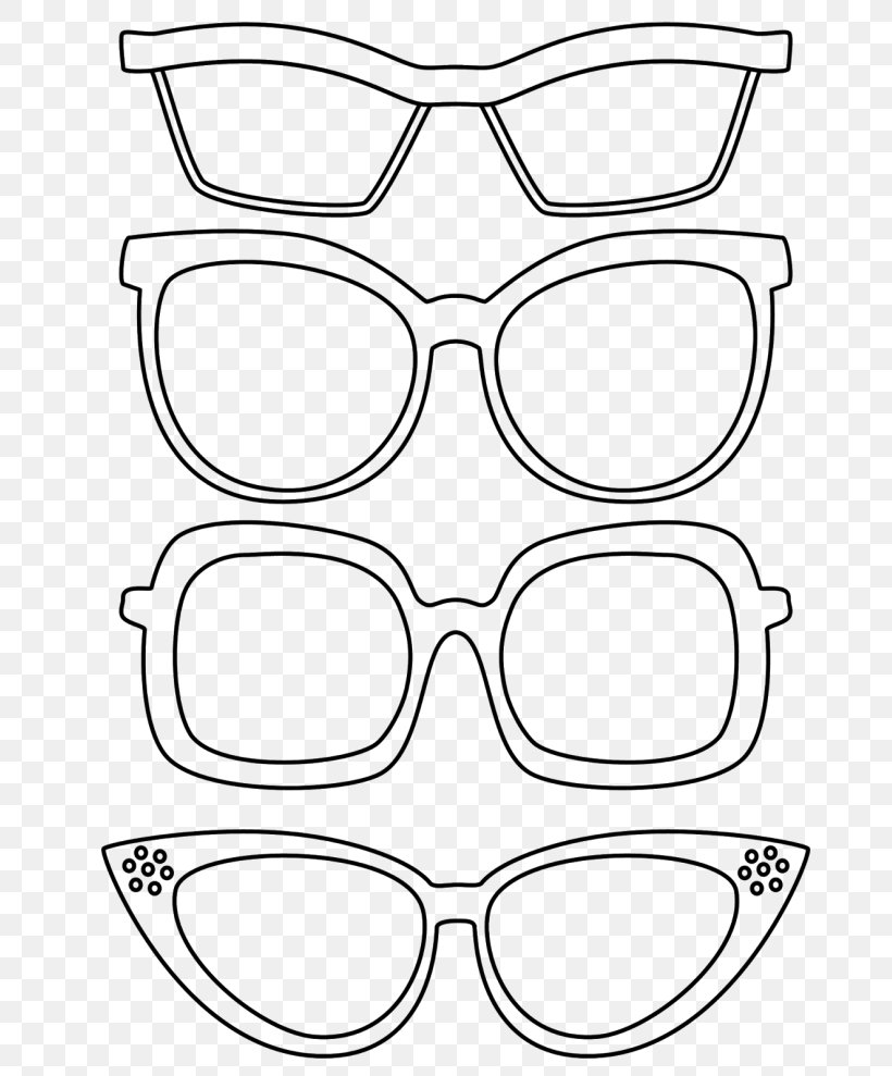 Sunglasses Coloring Book Child Cat Eye Glasses, PNG, 765x989px, Glasses, Area, Black, Black And White, Cat Eye Glasses Download Free