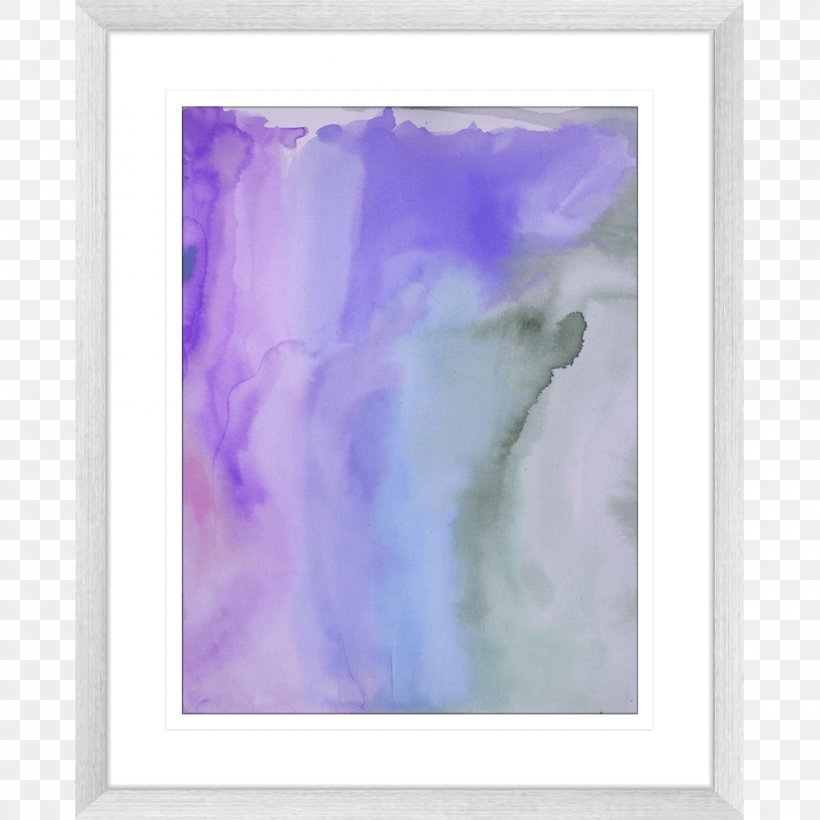 Watercolor Painting Picture Frames Sky Plc, PNG, 1000x1000px, Watercolor Painting, Blue, Lavender, Lilac, Modern Art Download Free