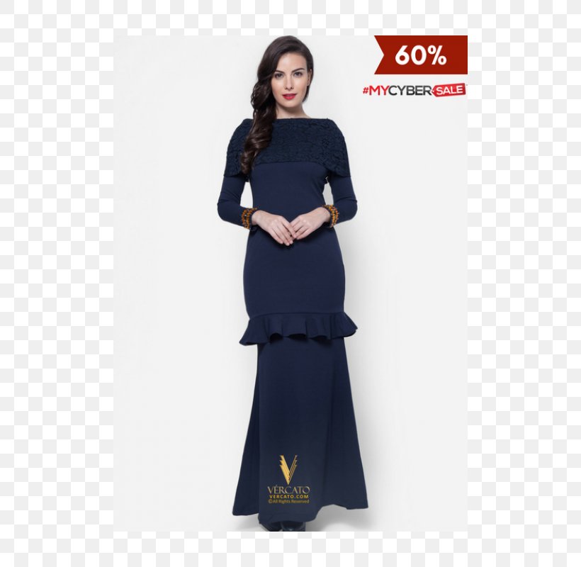 Robe Dress Baju Kurung Kebaya Navy Blue, PNG, 500x800px, Robe, Baju Kurung, Baju Melayu, Baju Tradisional Melayu, Blouse Download Free