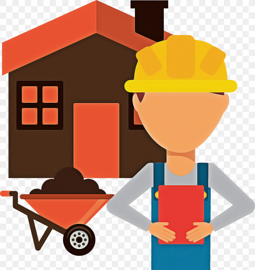 Cartoon Construction Worker House, PNG, 1444x1531px, Cartoon, Construction Worker, House Download Free