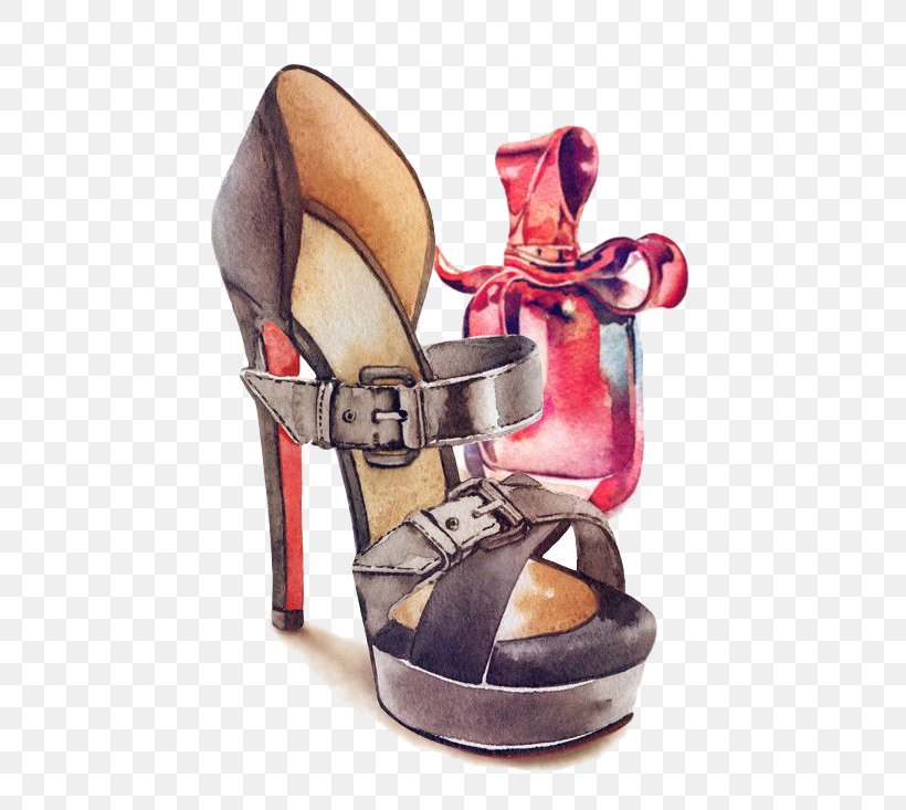 Slipper High-heeled Footwear Shoe Sandal, PNG, 530x733px, Slipper, Christian Louboutin, Designer, Drawing, Fashion Download Free