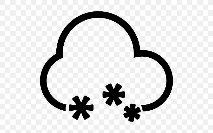 Snowflake Cloud Symbol, PNG, 512x512px, Snow, Artwork, Black And White, Body Jewelry, Cloud Download Free