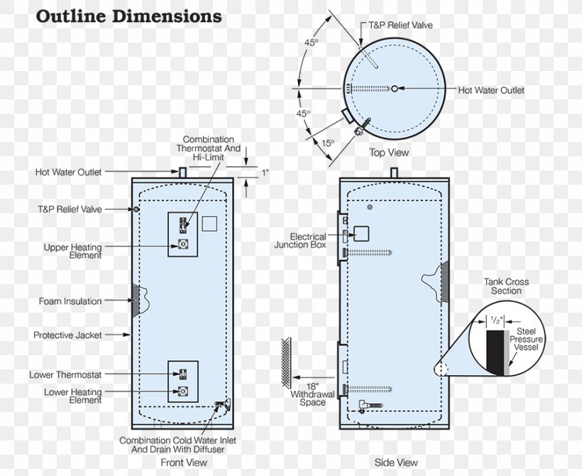 Tankless Water Heating Water Tank Storage Tank Electric Heating, PNG, 900x736px, Water Heating, Area, Diagram, Drawing, Electric Heating Download Free