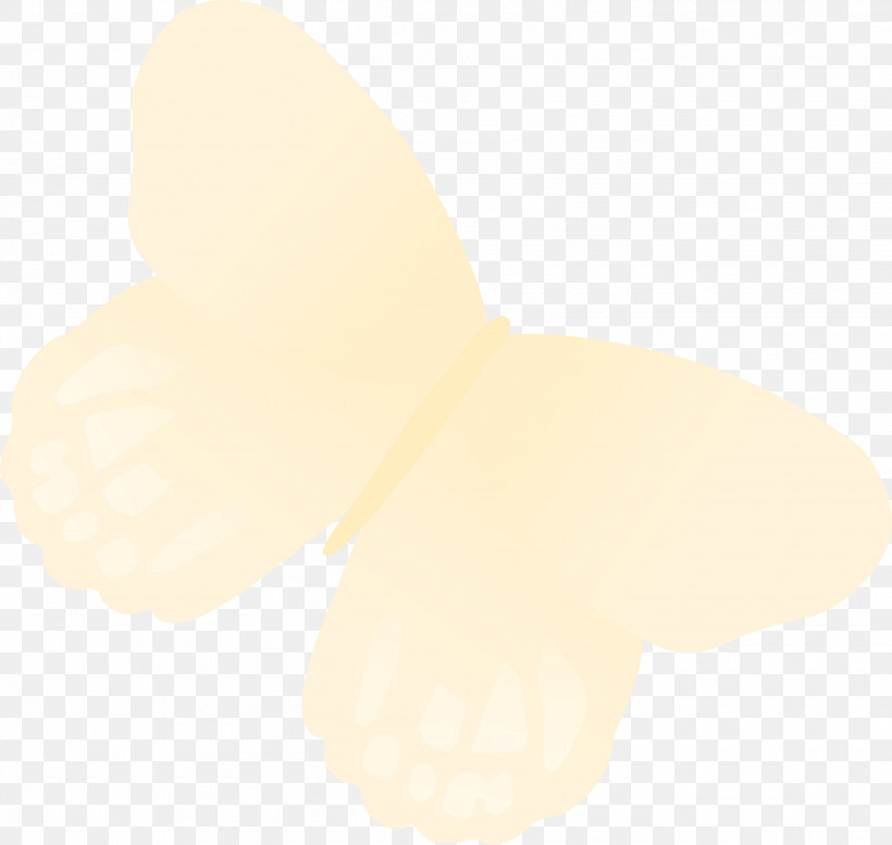 Yellow Wing Beige Petal Butterfly, PNG, 2827x2680px, Butterfly, Beige, Cartoon, Paint, Petal Download Free