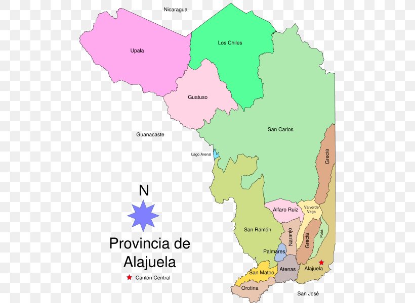 Alajuela Provinces Of Costa Rica Atenas Arenal Volcano Cavernas De Venado, PNG, 506x600px, Provinces Of Costa Rica, Alajuela Province, Area, Arenal Volcano, Atenas Download Free