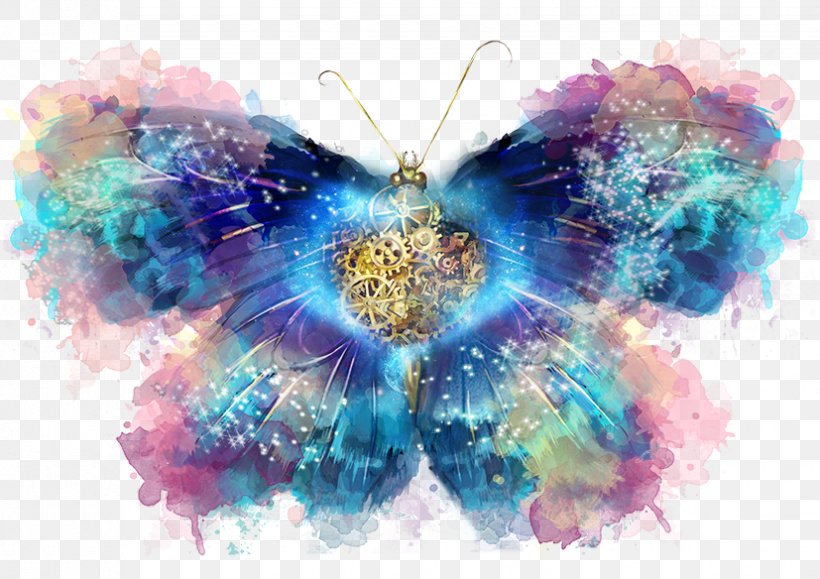 Butterfly Painting Image, PNG, 827x584px, Butterfly, Art, Artwork, Blue, Emotion Download Free
