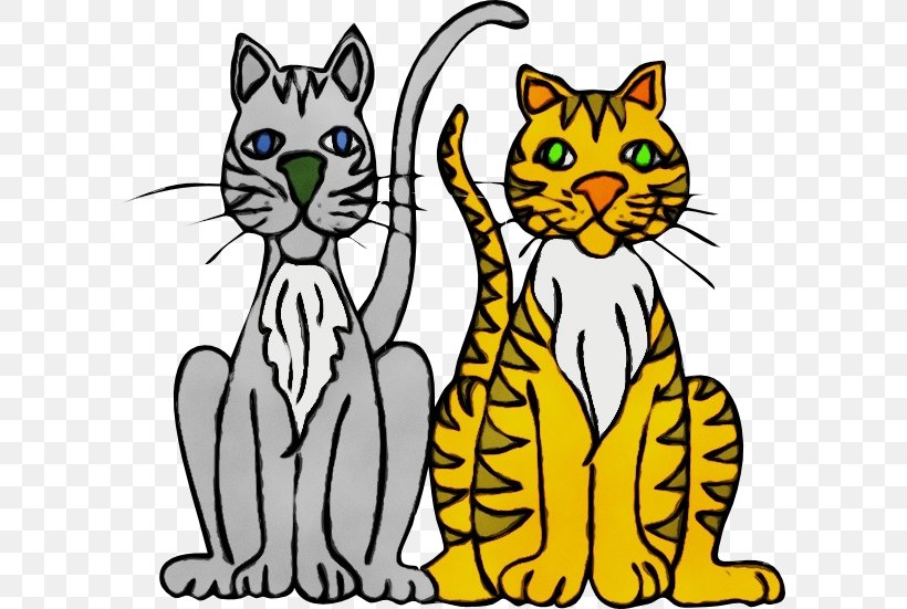 Cat And Dog Cartoon, PNG, 600x551px, Watercolor, American Wirehair, Animal Figure, Art, Blackandwhite Download Free