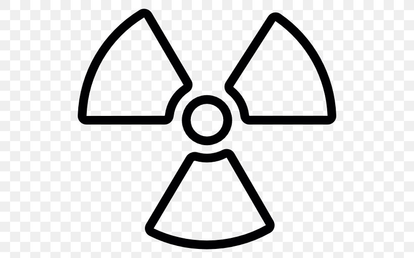 Hazard Symbol Nuclear Power Radioactive Decay Nuclear Weapon, PNG, 512x512px, Hazard Symbol, Area, Black And White, Nuclear Explosion, Nuclear Power Download Free