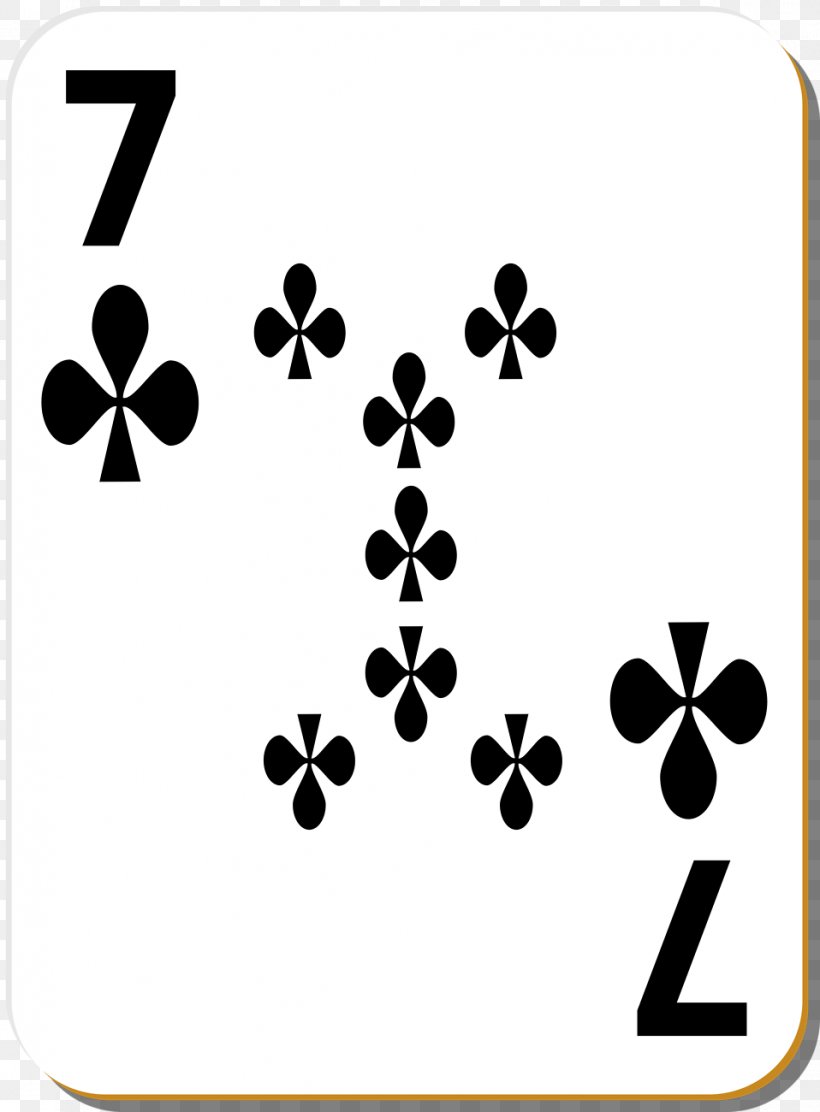 Playing Card Clubs Sept De Trèfle Clip Art, PNG, 958x1300px, Playing Card, Area, Art, Black, Black And White Download Free