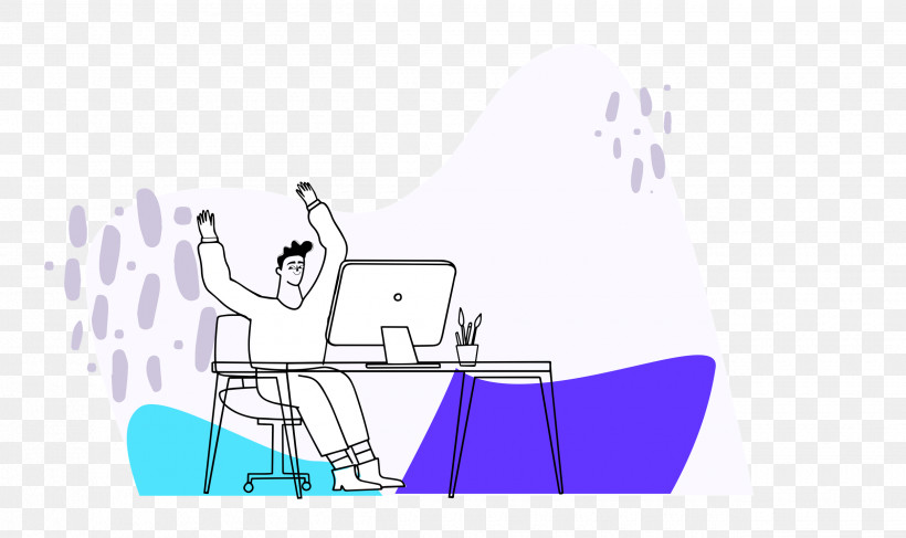 Working Desk Office, PNG, 2500x1485px, Working, Cartoon, Chair, Desk, Diagram Download Free